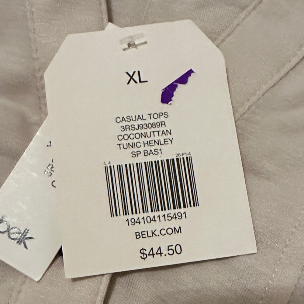 Wonderly Beige Button-Up Tunic - Picture 6 of 6